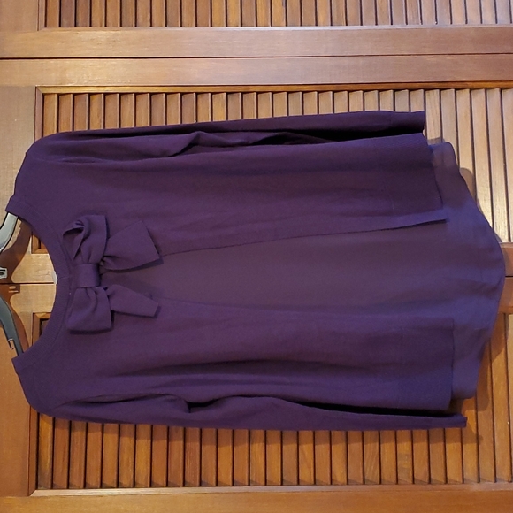 NWT LOFT layered look back bow sweater - Picture 2 of 6